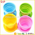 FDA Padrão Colorido Silicone Folding Cup Para Viagem Beber